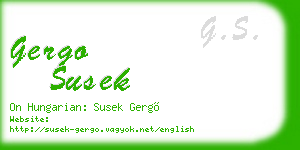gergo susek business card